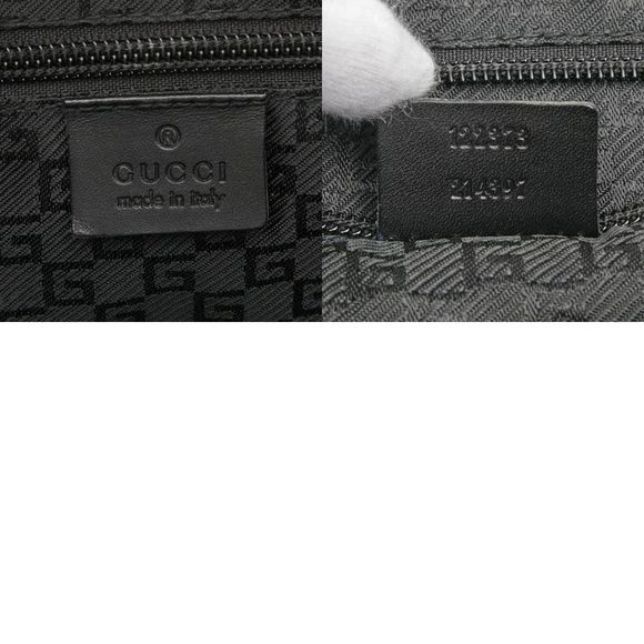 Gucci Crossbody Shoulder Bag Messenger Bag 122373 Black Nylon Leather Ladies - Picture 10 of 10